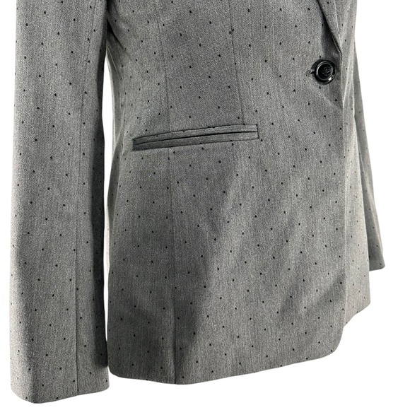 BANANA REPUBLIC / Gray & Black Polka dot Blazer / Size 4 - Picture 11 of 14